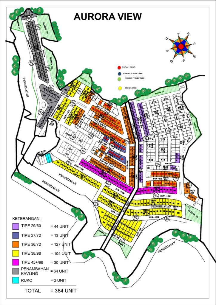 site plan perumahan bogor aurora view